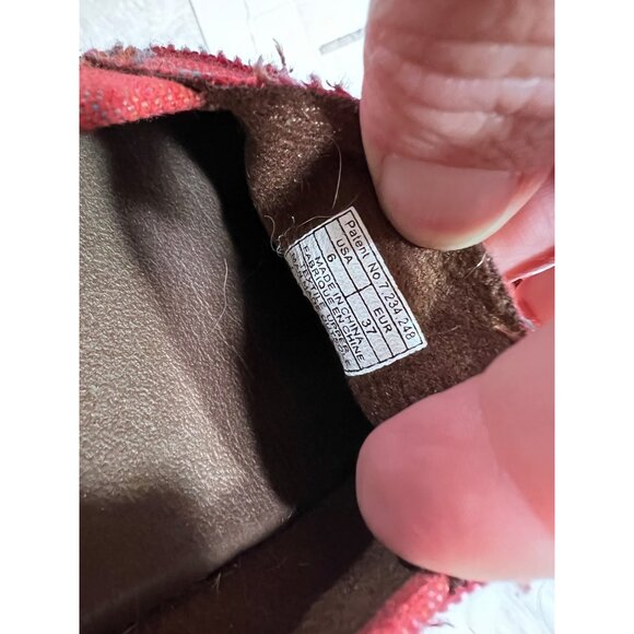 Sanuk womens Red Washed Canvas Loafers Size 6 - Picture 6 of 9